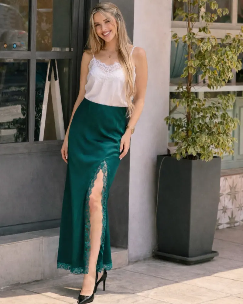 Lingerie Φούστα με Σκίσιμο & Δαντέλα