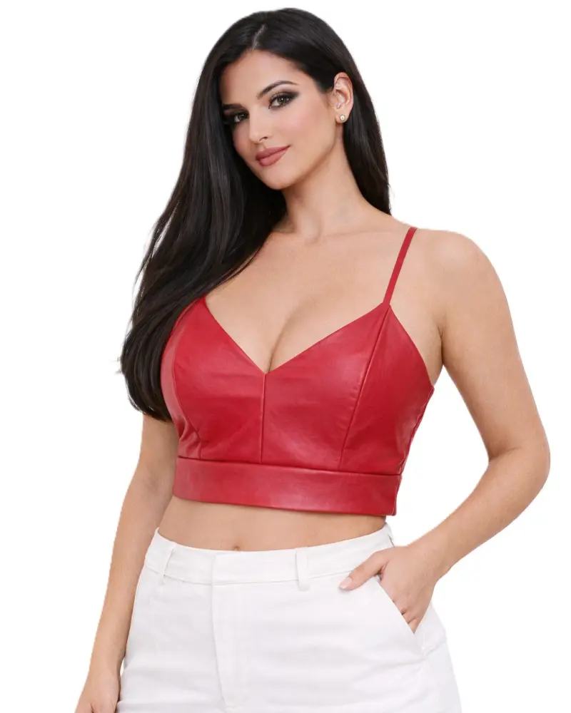 Crop Top με Λεπτές Τιράντες