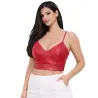 Crop Top με Λεπτές Τιράντες