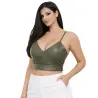 Crop Top με Λεπτές Τιράντες