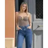 Κορμάκι με λεπτές τιράντες & μεταλλική λεπτομέρεια