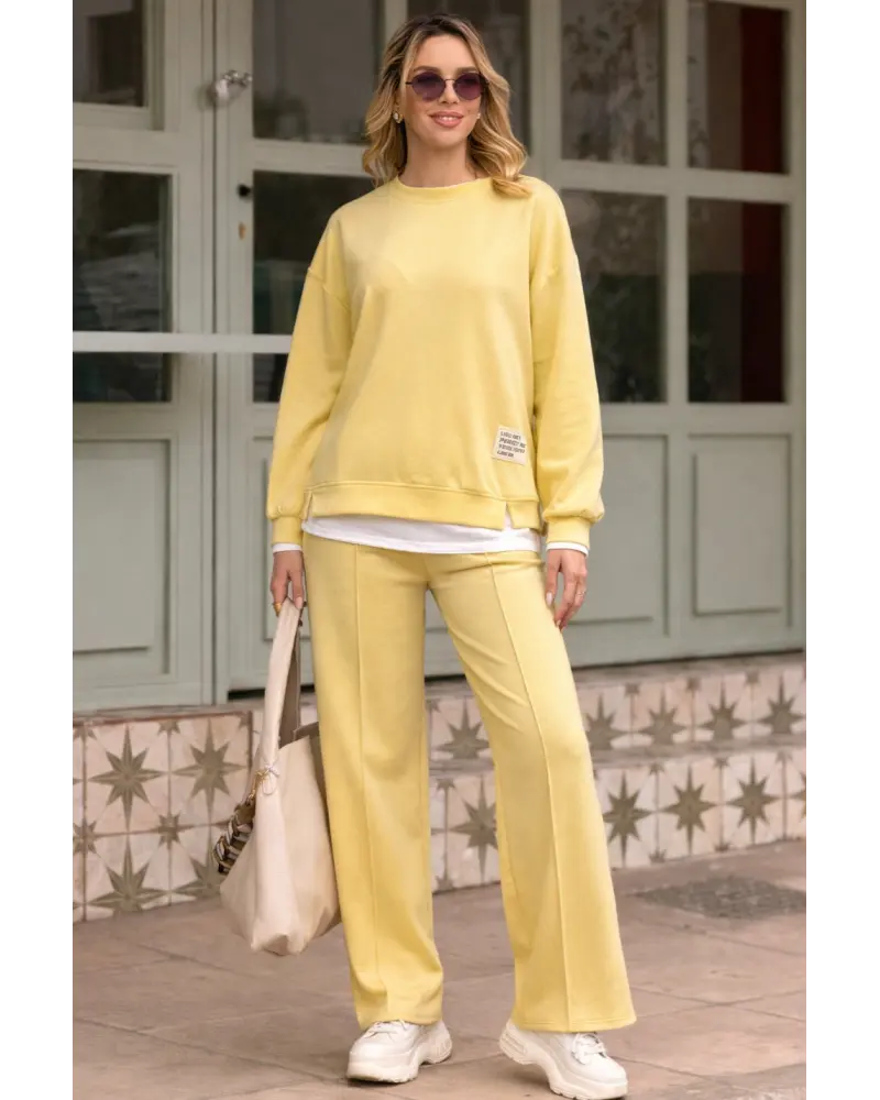 Σετ φούτερ και παντελόνι minimal athleisure