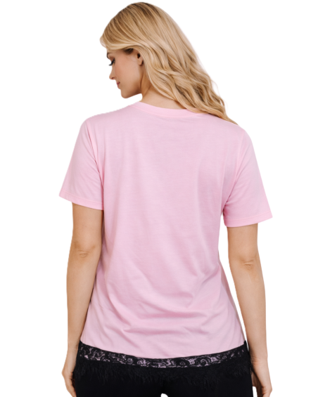 Blouse with Lace Trim