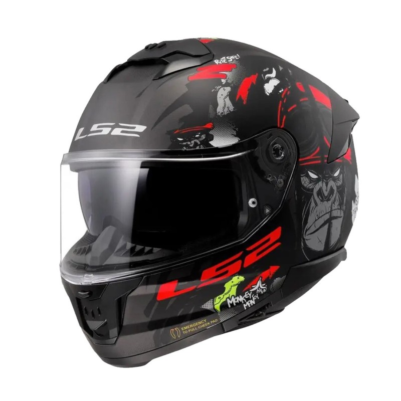 Κράνος Μηχανής Full Face LS2 STREAM II FF808 Angry Monkey