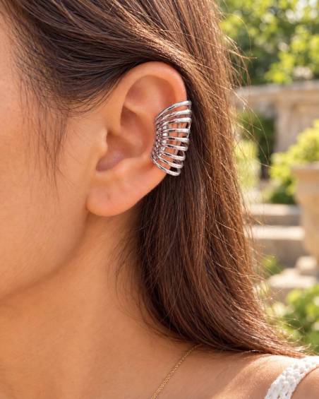 Ατσάλινο Σκουλαρίκι Ear Cuff Σπιράλ P&T DailyFashion
