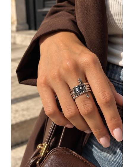 Ατσάλινο Δαχτυλίδι με Παραμάνα | P&T DailyFashion