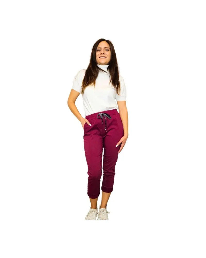 Plus Size παντελόνι με λάστιχο και κορδόνι