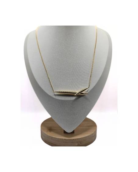 Modern Necklace with Decorative Element in Gold & Silver