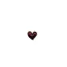 Gold Heart Ring with Brown or Bordeaux Stone