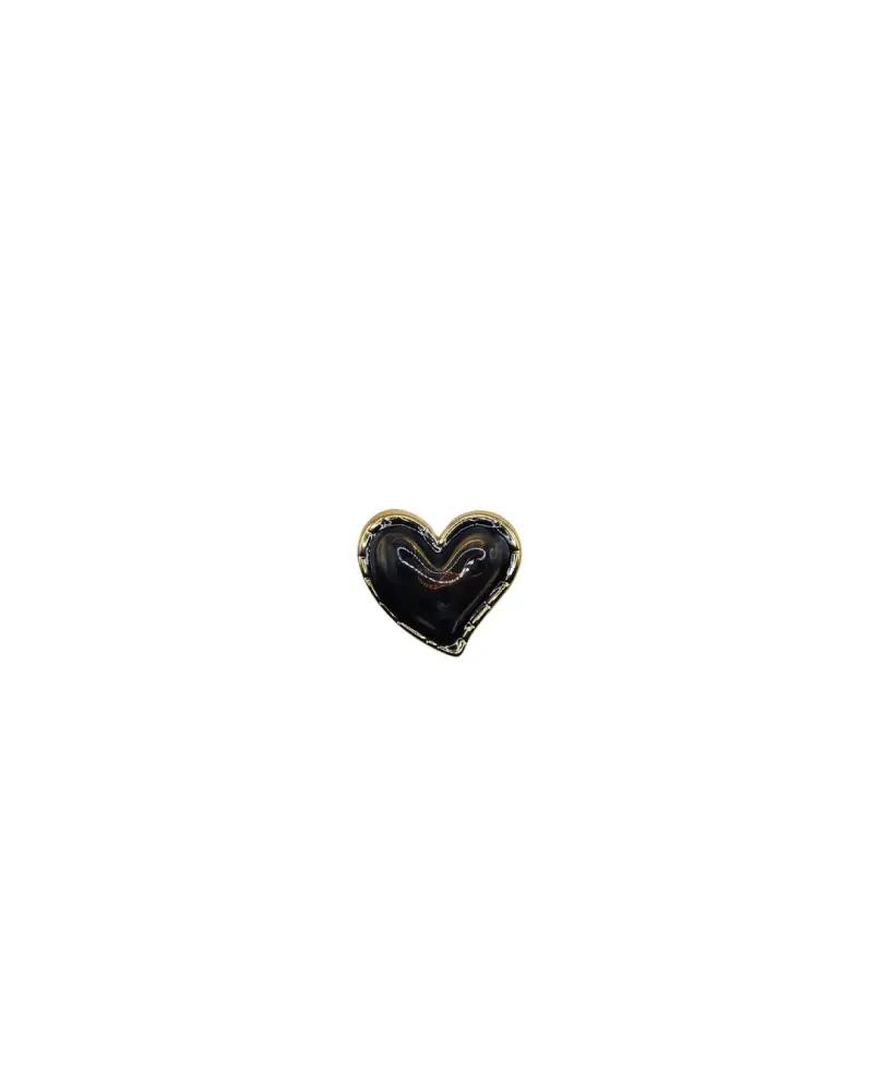 Gold Heart Ring with Brown or Bordeaux Stone