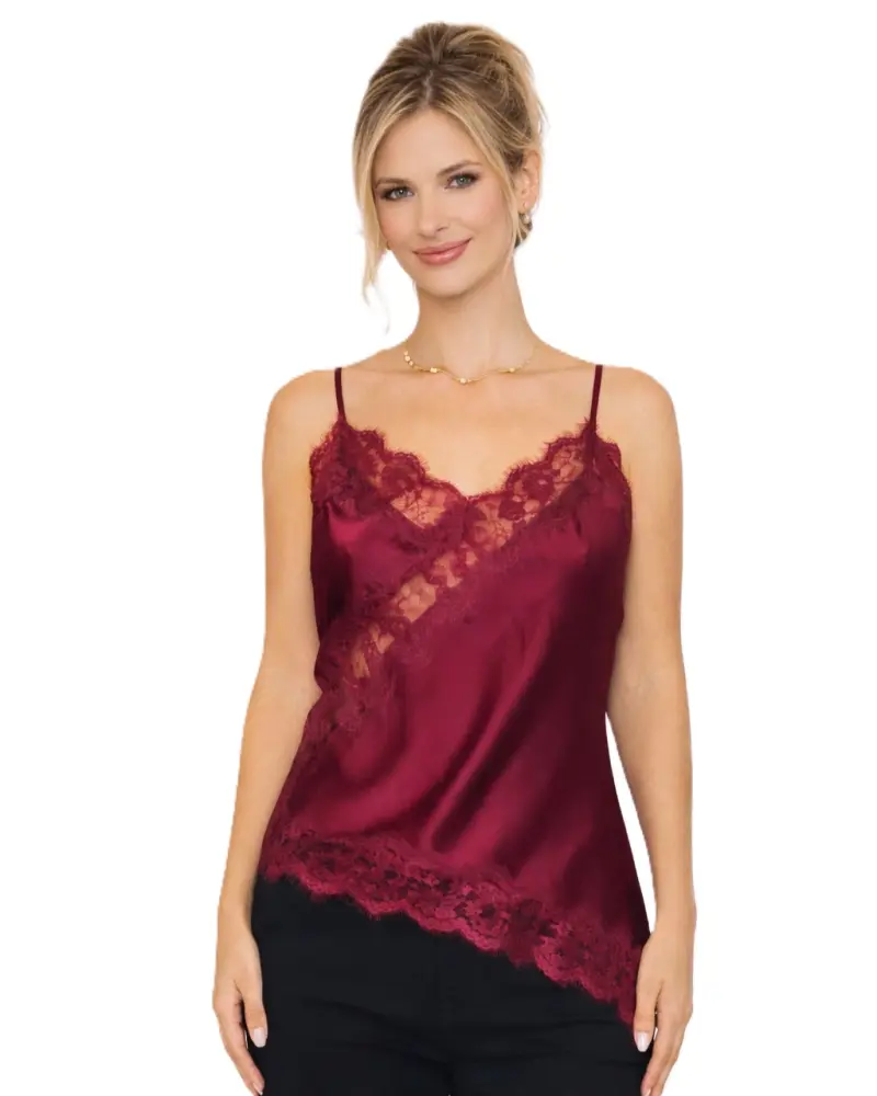 Σατέν Τοπ Lingerie με Δαντελένιες Λεπτομέρειες